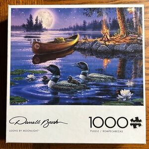 Moonlit Loon Jigsaw Puzzle 1000 **Missing 1 piece**